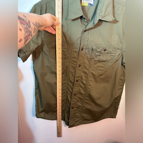 Magellan Mag Shield Adventure Gear Olive Green Men’s Shirt Size Large - Picture 7 of 7